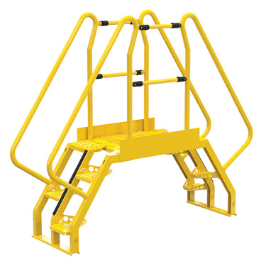 Alternating 4 Step Cross-Over Ladder w/ 56 Degree Step Angle & 32